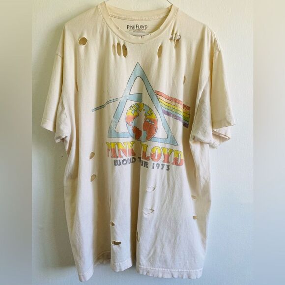 Pink Floyd Cream Graphic Ripped Tee Size Large Band tee - Picture 2 of 8